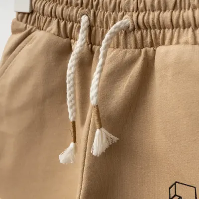 Winimo W Baskılı Çocuk Şort Unisex Sütlü Kahve - 3