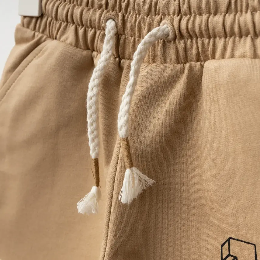 Winimo W Baskılı Çocuk Şort Unisex Sütlü Kahve - 3