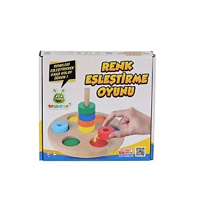 Woodoy Renkli Halka Eşleştirme Oyunu - 3