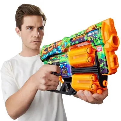 X-Shot Excel Skins Sünger Atan Tabanca 12 Dartlı - 4