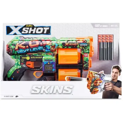 X-Shot Excel Skins Sünger Atan Tabanca 12 Dartlı - 5