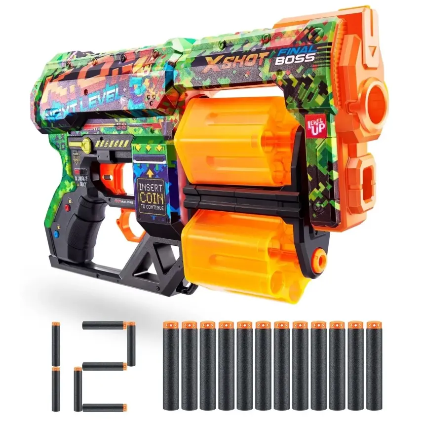 X-Shot Excel Skins Sünger Atan Tabanca 12 Dartlı - 1