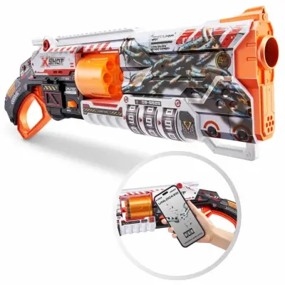 X-Shot Skins Lock Blaster Sünger Dart Atan Tabanca 56 cm 16 Dartlı - 4