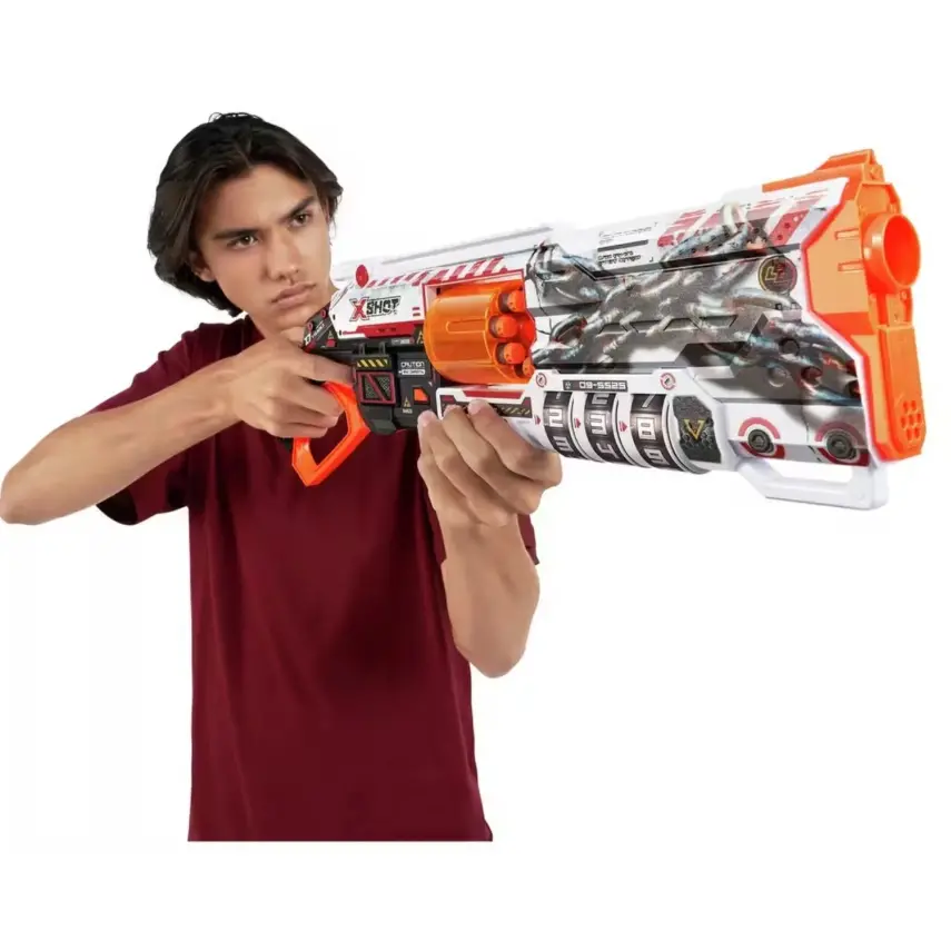 X-Shot Skins Lock Blaster Sünger Dart Atan Tabanca 56 cm 16 Dartlı - 5