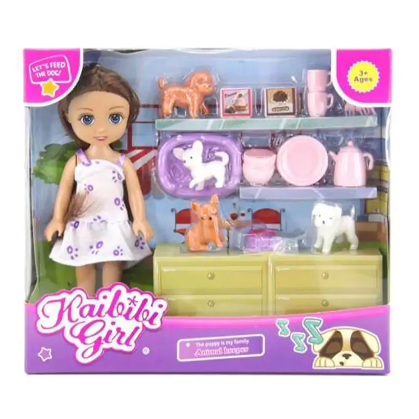 Yemek Setli Mini Köpek Bakıcısı Kaibibi Bebek - 1