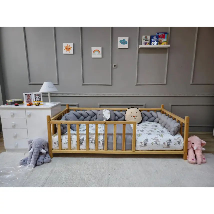 Yuar Baby Motessori Örgü Uyku Seti Gri Amazon - 3