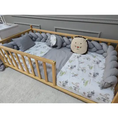 Yuar Baby Motessori Örgü Uyku Seti Gri Amazon - 6