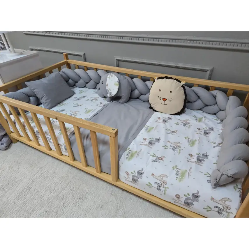 Yuar Baby Motessori Örgü Uyku Seti Gri Amazon - 6