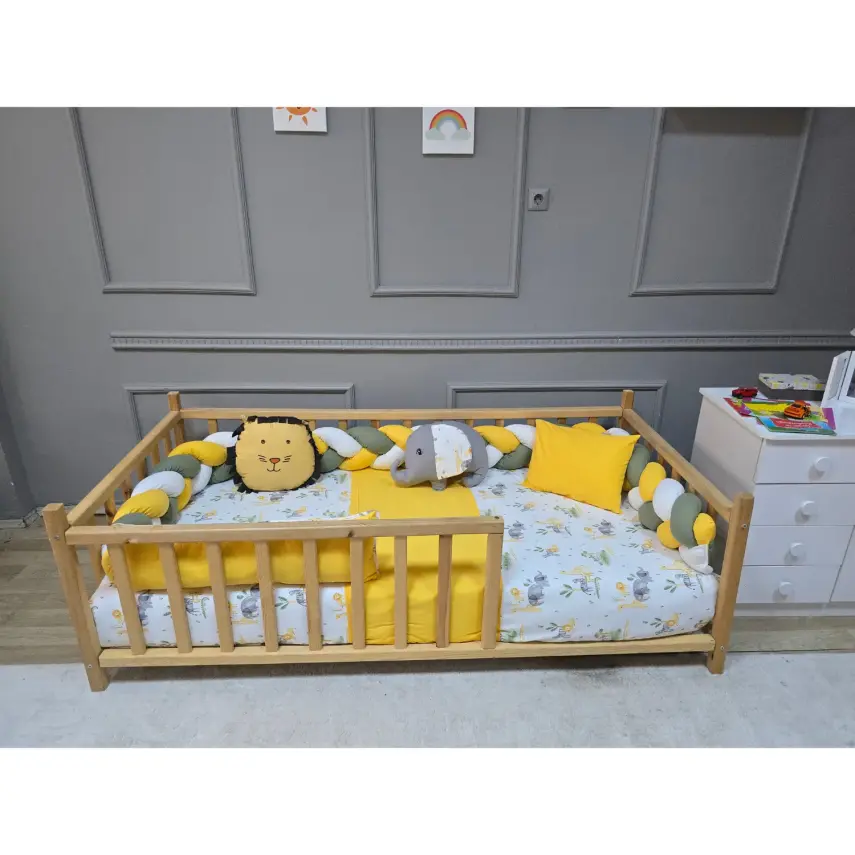 Yuar Baby Motessori Örgü Uyku Seti Sarı Amazon - 7