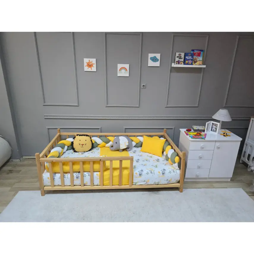 Yuar Baby Motessori Örgü Uyku Seti Sarı Amazon - 9