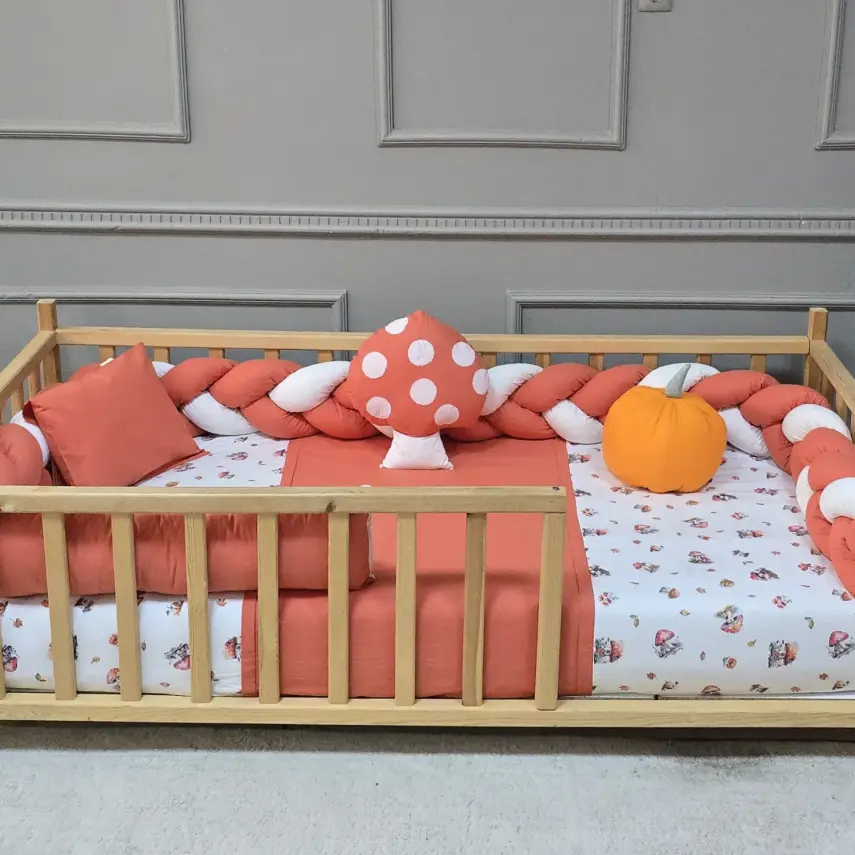 Yuar Baby Motessori Örgü Uyku Seti Turuncu Mantar - 1