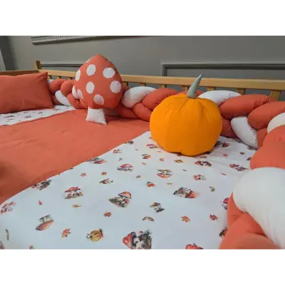 Yuar Baby Motessori Örgü Uyku Seti Turuncu Mantar - 5