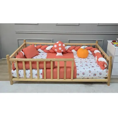 Yuar Baby Motessori Örgü Uyku Seti Turuncu Mantar (1)