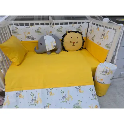 Yuar Baby Yan Duvarlı Beşik Uyku Seti Sarı Amazon (1)