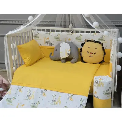 Yuar Baby Yan Duvarlı Beşik Uyku Seti Sarı Amazon - 4