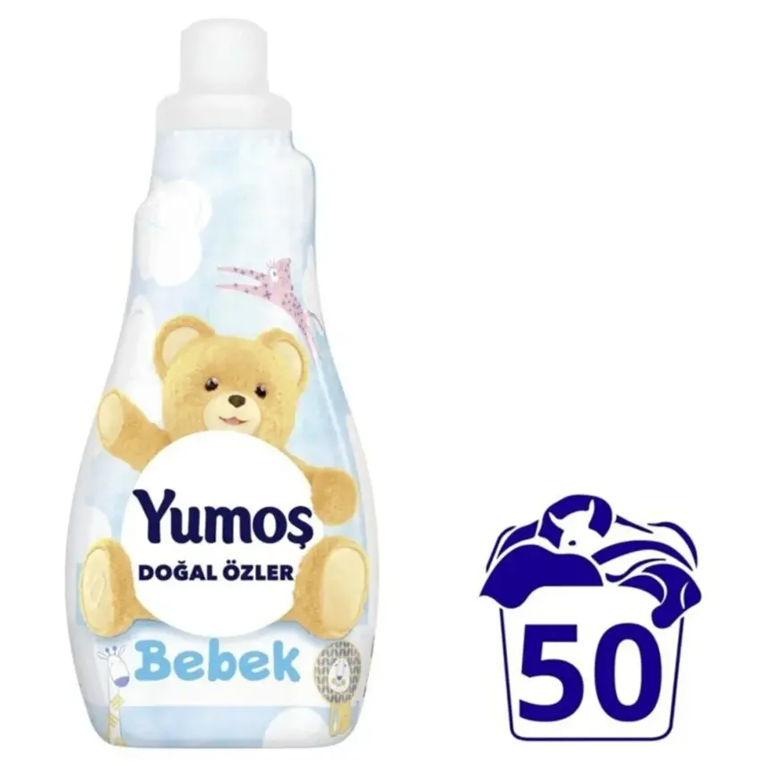 Yumoş Çamaşır Yumuşatıcısı Extra Saf Beyaz 50 Yıkama 1200 ml - 1