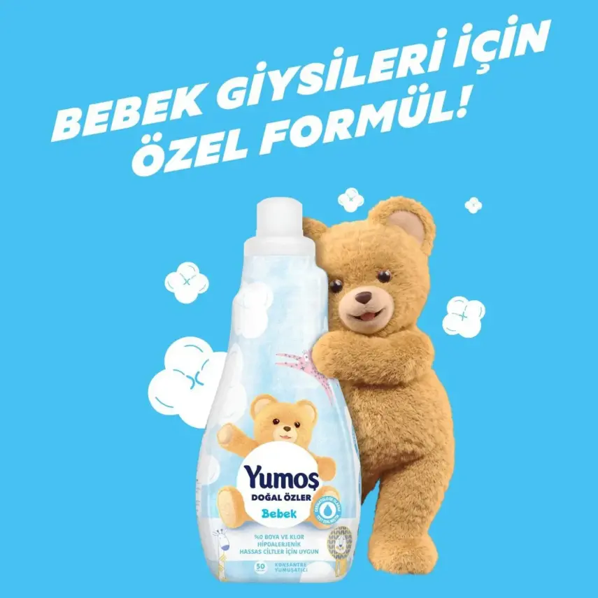 Yumoş Çamaşır Yumuşatıcısı Extra Saf Beyaz 50 Yıkama 1200 ml - 2
