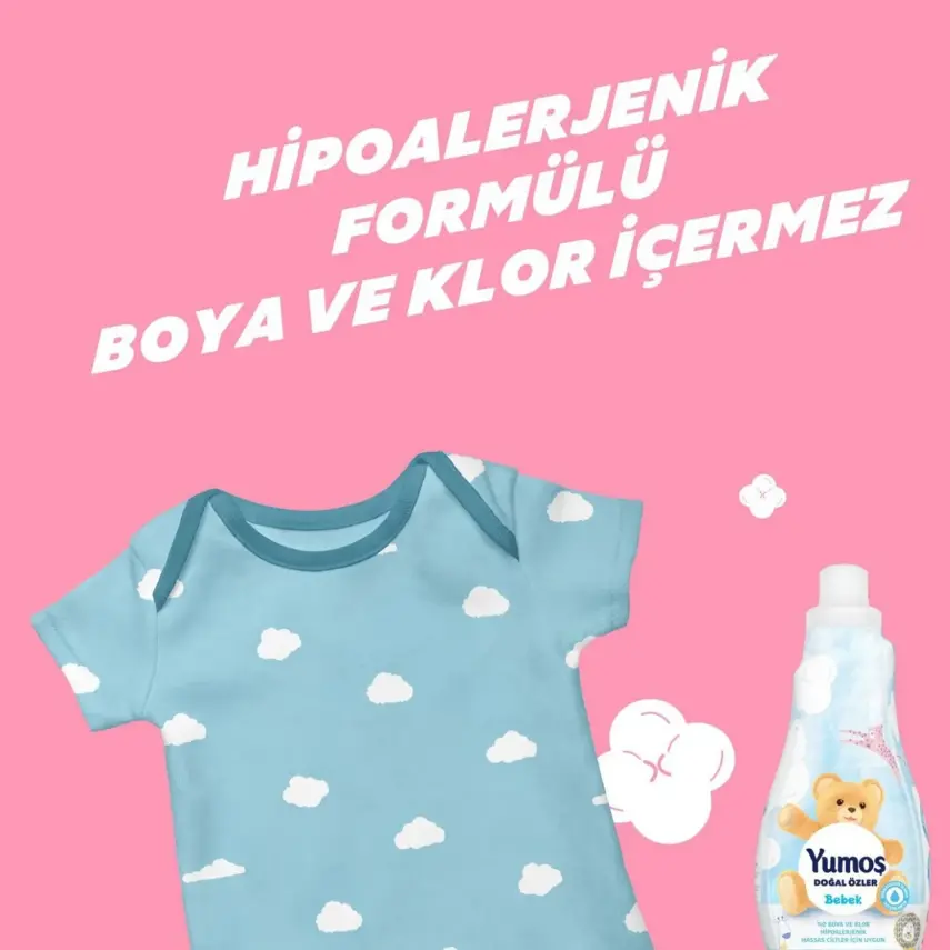 Yumoş Çamaşır Yumuşatıcısı Extra Saf Beyaz 50 Yıkama 1200 ml - 4