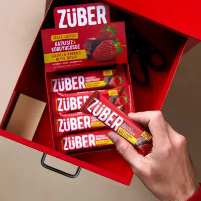 Züber Çilekli Ve Kakaolu Meyve Bar 40gr - 3