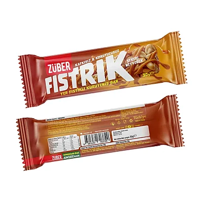 Züber Fıstrık Yer Fıstıklı Kuruyemiş Bar 30 gr (1)