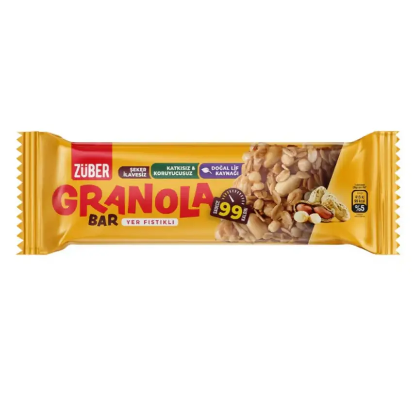 Züber Granola Bar Yer Fıstıklı 25gr - 1