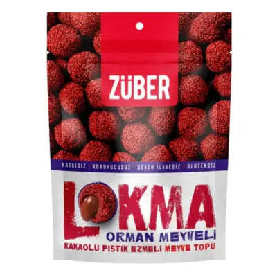 Züber Lokma Orman Meyveli Fıstık Ezmeli  96gr 